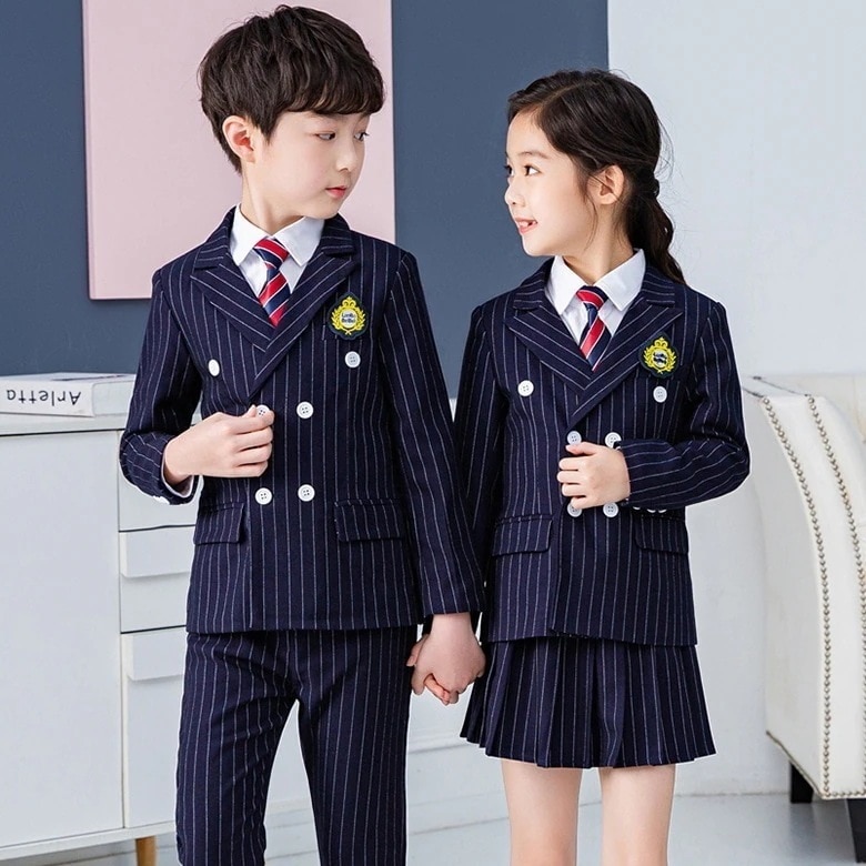 90-170サイズ春夏秋冬四季の新金子供男子女子パーティーこどもの日祝日かっこいいアカデミックスーツアクティブキャンパス風学生始業卒業柔らかいベスト7点セットズボンベルトスカートシャツSS
