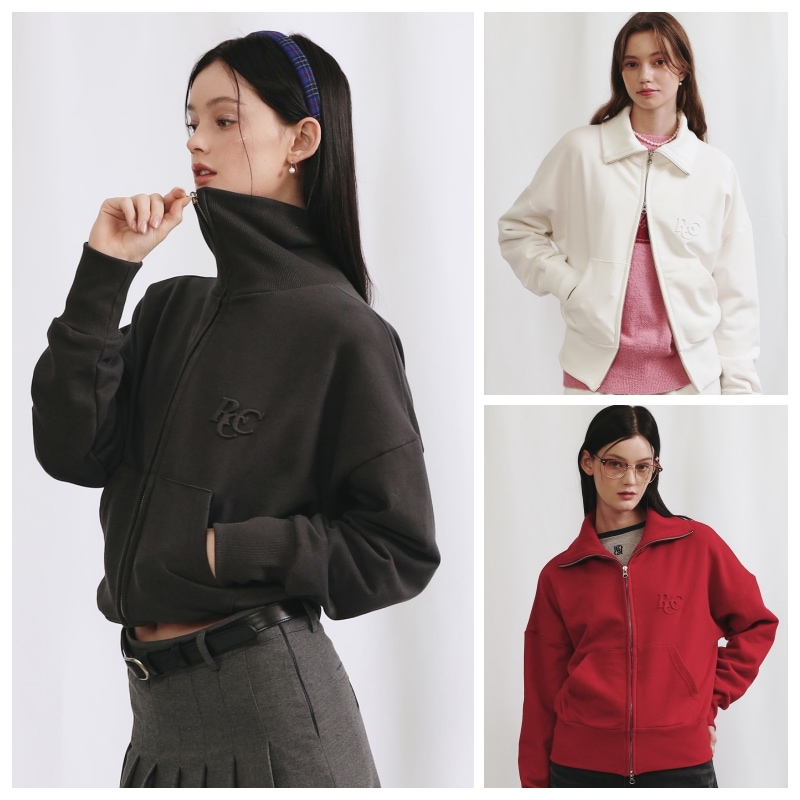 【ROCCI ROCCI】 RCC EMBO SWEAT ZIPUP : 3COLORS 9,709円
