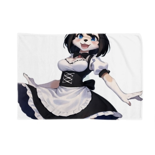 【文字入れ可能受注生産】ボーダーコリーの女の子　メイド　ケモナー ブランケット 4,973円