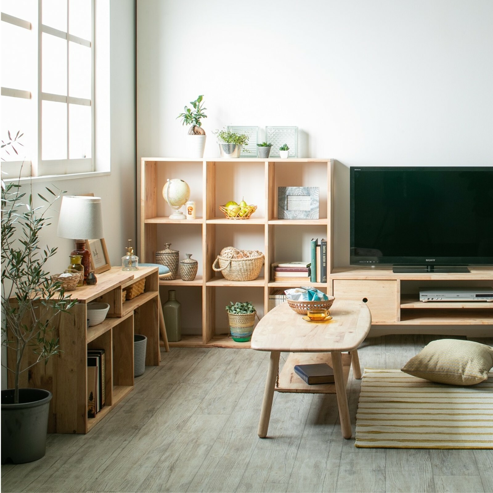 ラック 棚 無垢材 ナチュラル 木目 低ホルムアルデヒド シェルフ 省スペース 木製 おしゃれ 北欧 3段x3列