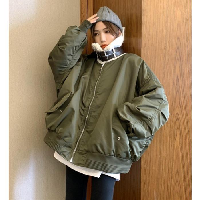 ブルゾン 裏ボア アウター レディース MA-1 秋 冬 ミリタリージャケット フライトジャケット 大きいサイズ オーバーサイズ ボアブルゾン 黒 MA-1 暖かい 防寒 M L XL 2XL 7,884円