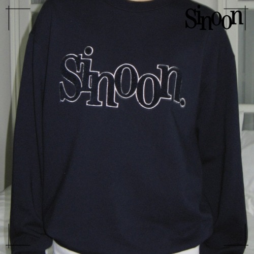 SINOON トレーナー BOUCLE LOGO SWEATSHIRT (NAVY)