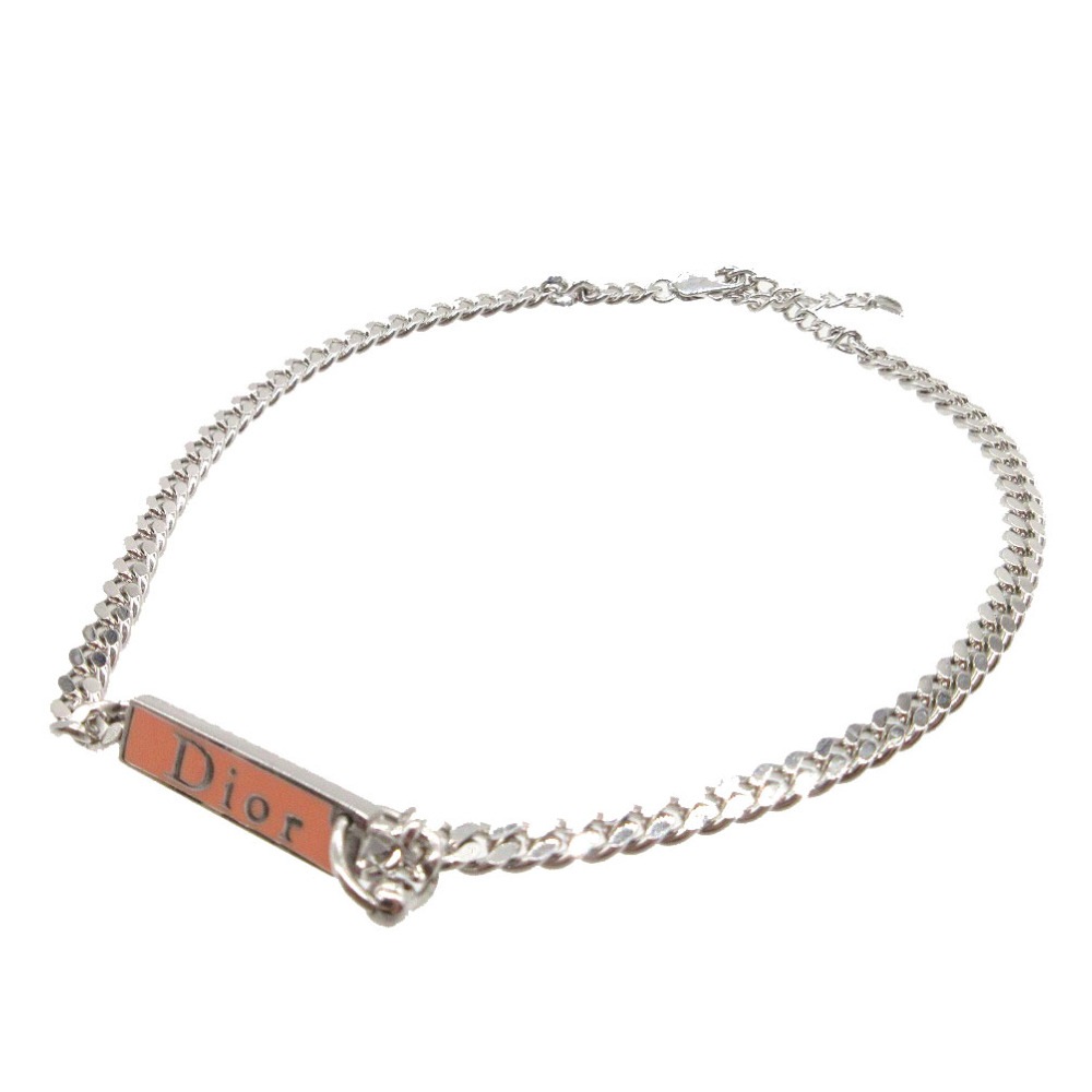 新品同様 クリスチャンディオール ロゴプレート ブレスレット メタル/メタル シルバー 0687【中古】Christian Dior レディース