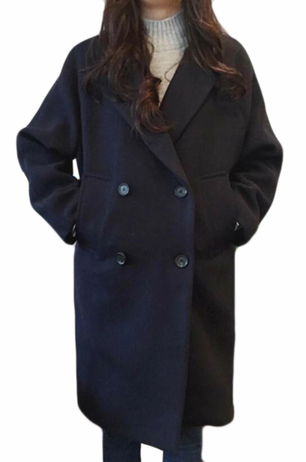 ラシャコート レディース 長袖 アウター フード付き無地 レディース ロング丈コート 秋 冬 通勤 通学 ダッフルコート