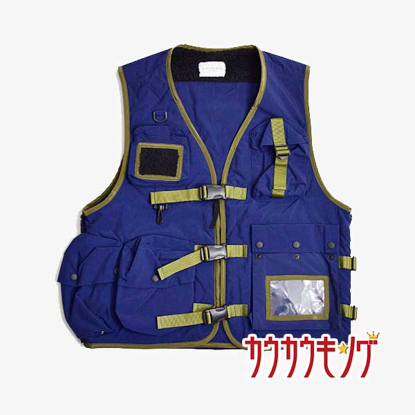 【中古・未使用品】BlackWeirdos×印 ブラックウィドウ BW BOA ARMY VEST NAVY ボア アーミーベスト ミリタリーベスト 別注 M メンズ 定価41,800円