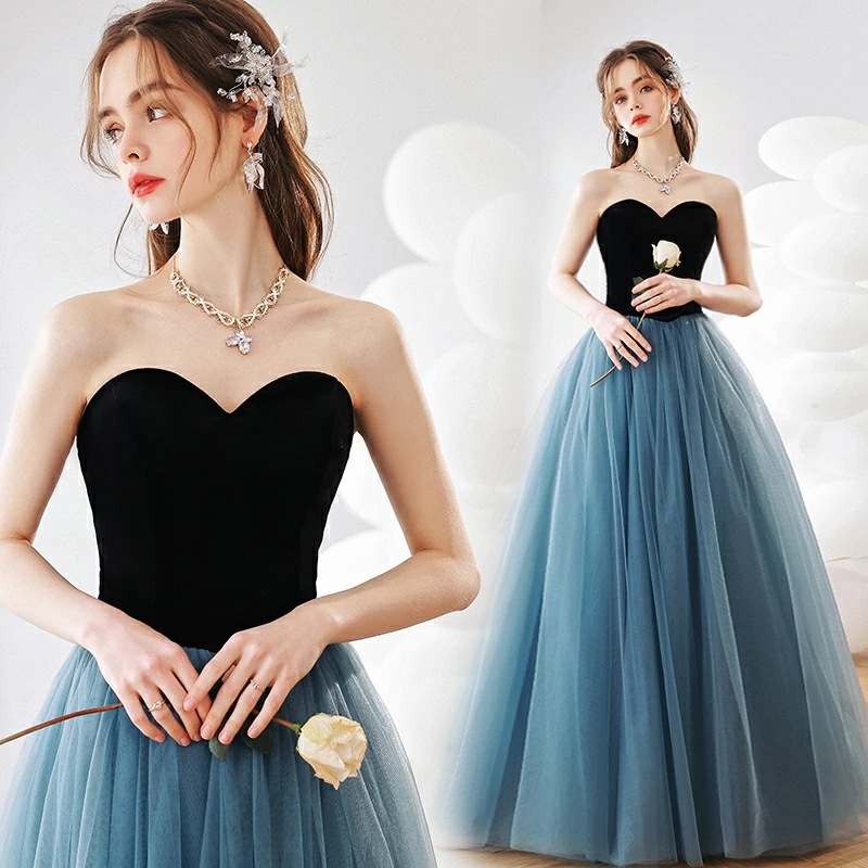 カラードレス ノースリーブ Aラインドレス フォーマルドレス 編み上げタイプ 前撮りドレス 花嫁 イブニングドレス 豪華ドレス 撮影 きれいめ ロングドレス 二次会 結婚式 発表会 演奏会 セクシー