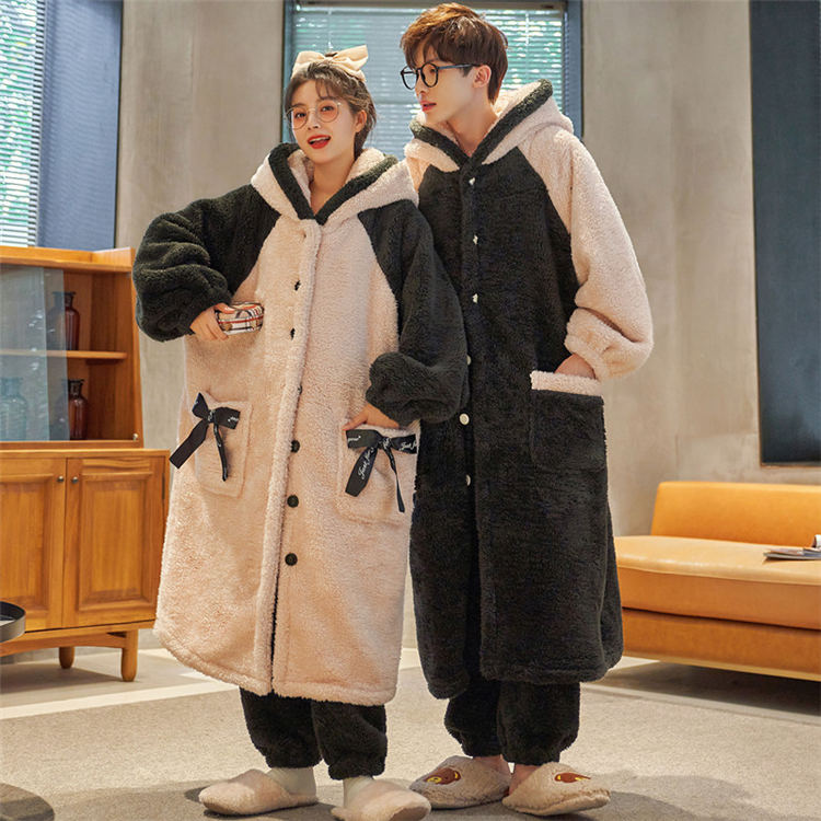 ペアパジャマ 冬 可愛い クマ柄 ルームウエア 着る毛布 暖かい カップル フランネル 部屋着 パンツセット ペアお揃い 寝巻き ナイトウェア レディース メンズ パジャマ 韓国 可愛い 結婚祝い