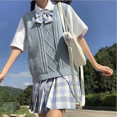 Qoo10 女子高生 制服 コスプレ セーター 高校 レディース服