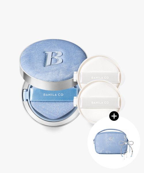 デニムホワイトクッション+詰め替え2個+ポーチセット