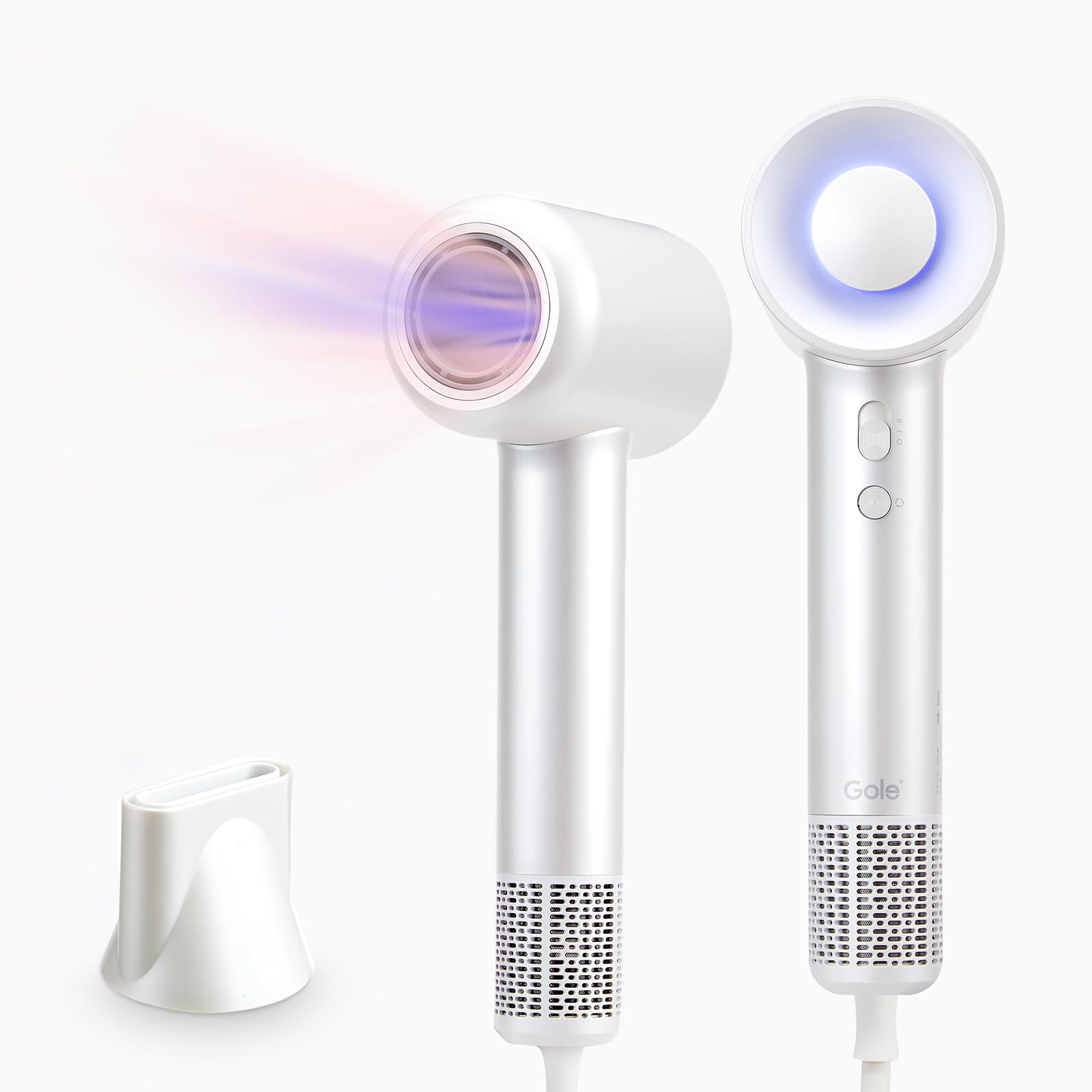 Gole ドライヤー 速乾 ヘアドライヤー 【2024新型2億マイナスイオン】大風量 過熱保護 3種類の温度調節 冷風熱風1500W 大風量 低騒音 ヘアケア 56℃恒温 人気ランキング 速乾 ドライ