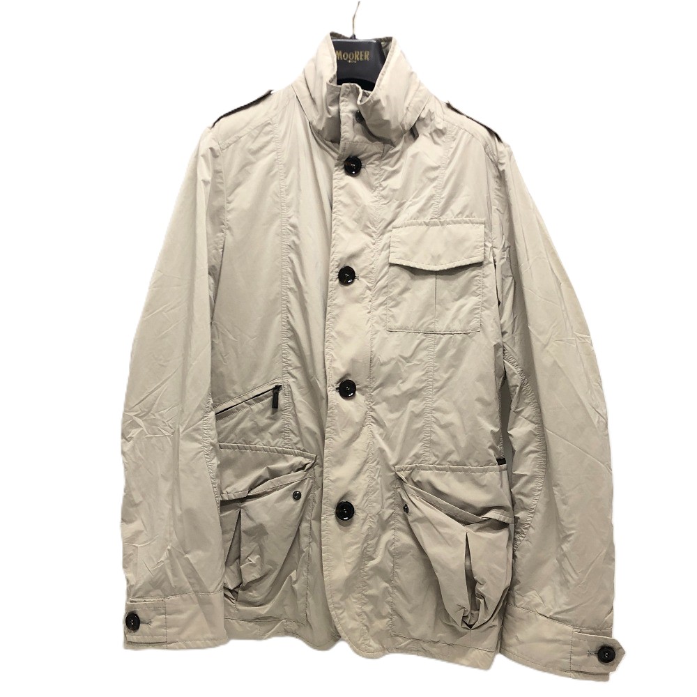 ムーレー ジャケット MooRER ジップアップ ジャケット 上着 ナイロン グレーベージュ グレー