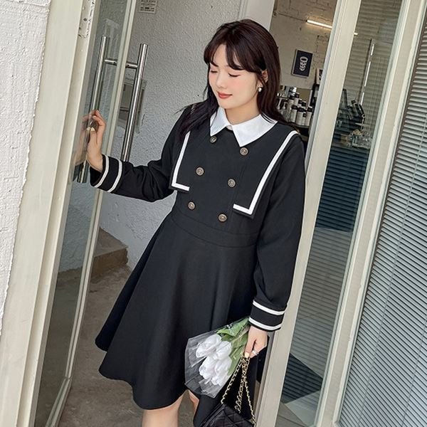 新品 未使用 韓国 】 ワンピ 半袖 制服 フレア 春服 シンプル 可愛い ...