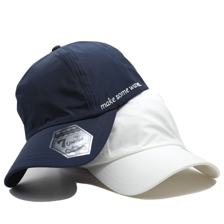 7union キャップ メンズ レディース 春夏秋冬用 紺/白 公式 帽子 ローキャップ 浅め ベースボールキャップ ナイロン おしゃれ