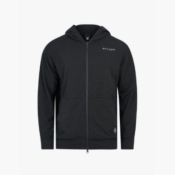 フードジップアップ PQF SPJFCNFT309M-BLK メンズ モダール フード ジップアップ