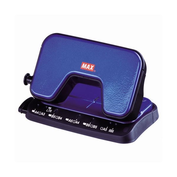 (まとめ) マックス 中空刃 軽あけパンチ スクーバ15枚穿孔 ブルー DP-15T／B 1台 (×10セット)