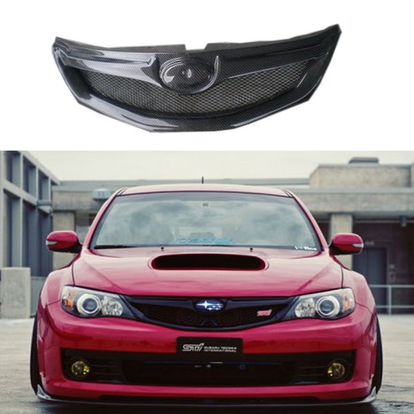 フロント メッシュ グリル カーボン Subaru Impreza WRX 外装 カスタム