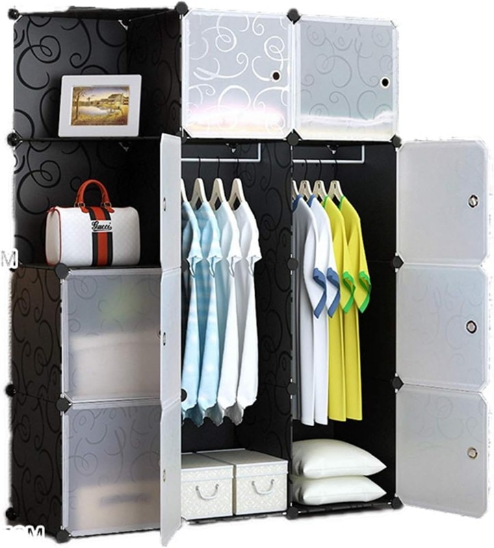 ワードローブ 組み立て式 収納ボックス 扉付き 10扉2吊り下げ 12扉3吊り下げ 6扉1吊り下げ 収納棚 衣類収納 F 洋服収納ラック 防塵 防汚 防水 本棚 ワイヤー収納ラック 組 大容量 16,807円