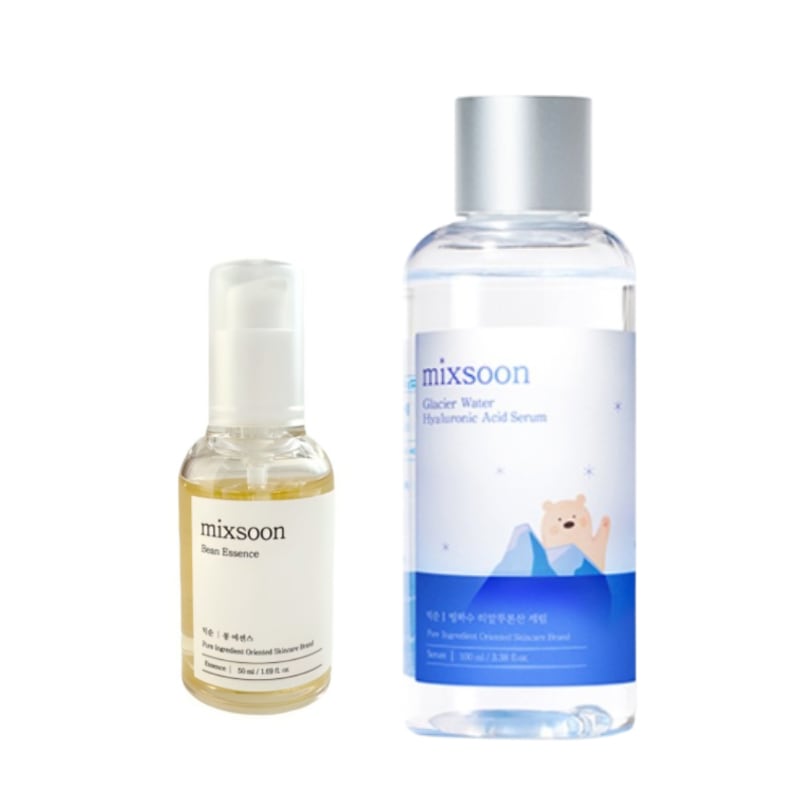 韓国正規品/ SNS話題アイテム/ コスパ 光彩 レイヤリング セット （大豆エッセンス 50ml +氷河水 ヒアルロン酸 セラム 100ml）