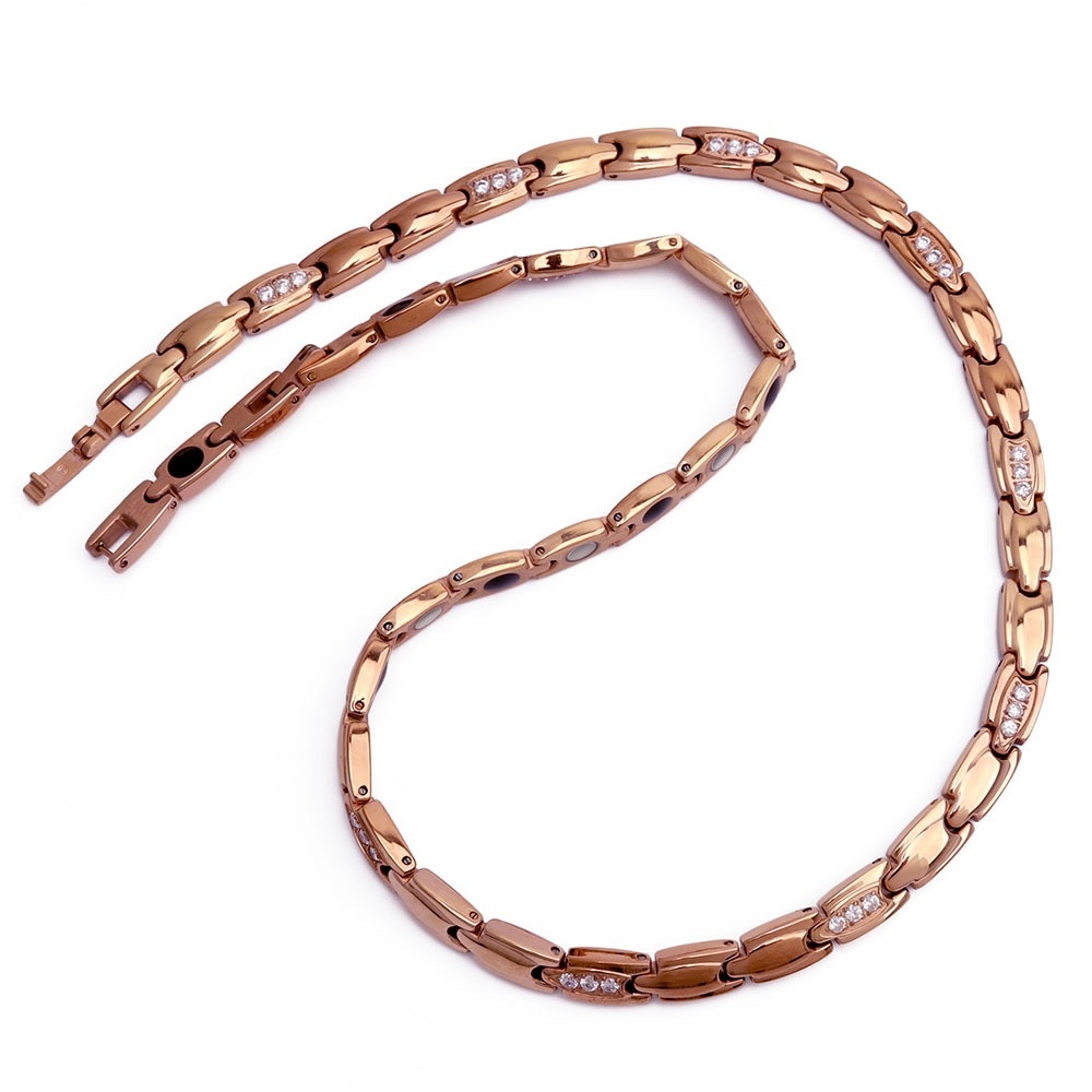 ステンレス 磁気ネックレス [n489-rosegold]