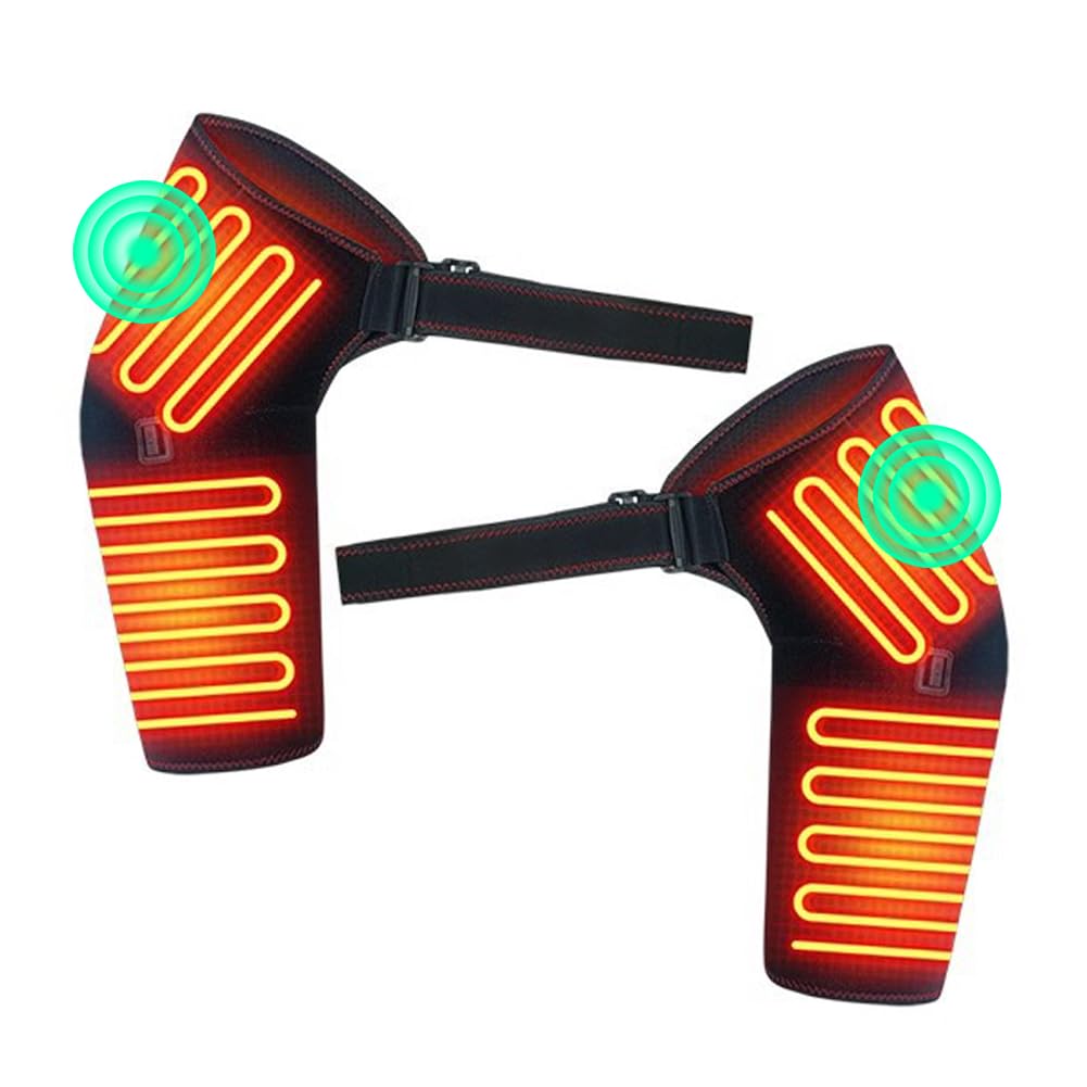 「65℃/60℃/55℃均一加熱」 MACOLAUDER 電気肩パッド 電気肩当て 肩掛け 片肩用 加熱パッド 電熱 ホットヒーター あたためグッズ 15～60分タイマー 在宅勤務 オフィス用 スポー