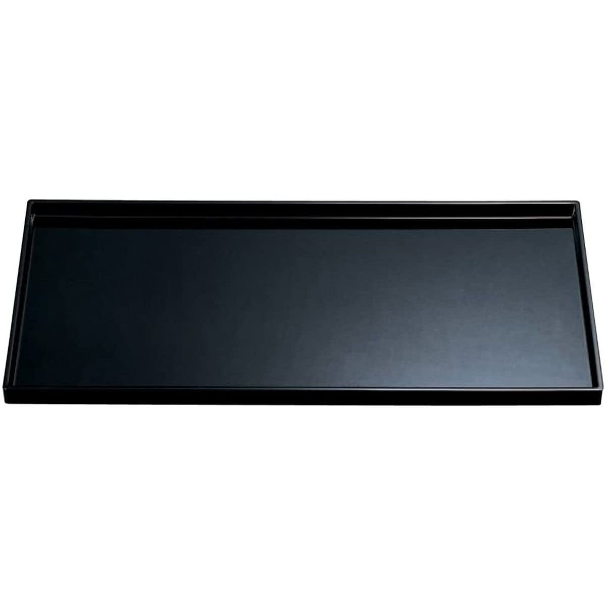 J-kitchens お盆 日本製 和モダン 盆 トレー 尺8飛龍 黒塗(55.6cm x 29.5cm x 2.5cm)