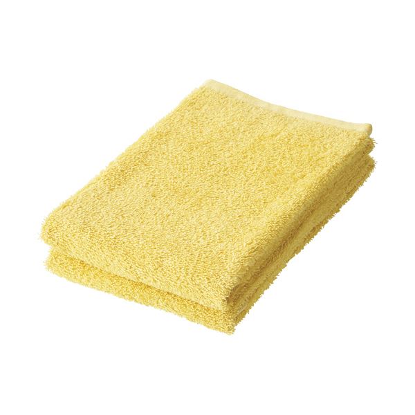 （まとめ） 林テラカラータオル フェイスタオル イエロー FN602403 1パック（2枚） [x10セット]