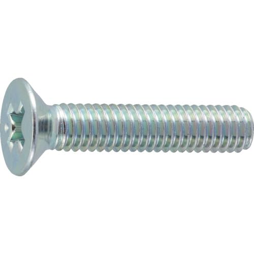 トラスコ中山(TRUSCO) 皿頭小ねじ 全ネジ B7020335 三価白 M3×35 67本入 x 10パック x 【ケース販売】