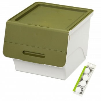 収納ケース フロック レギュラー30深型 4個組 キャスター付き fr-30-4+K サンドカーキ/KA