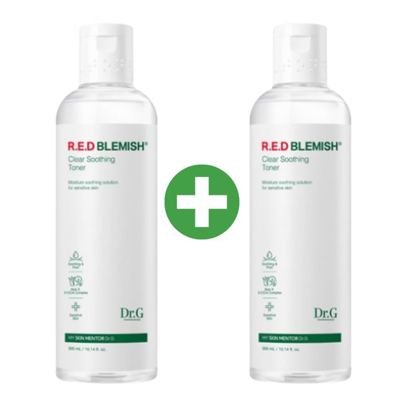 レッドブレミッシュクリア スージングトナー 300ml 1+1 / CICAとアロエ含有 / 水分鎮静効果