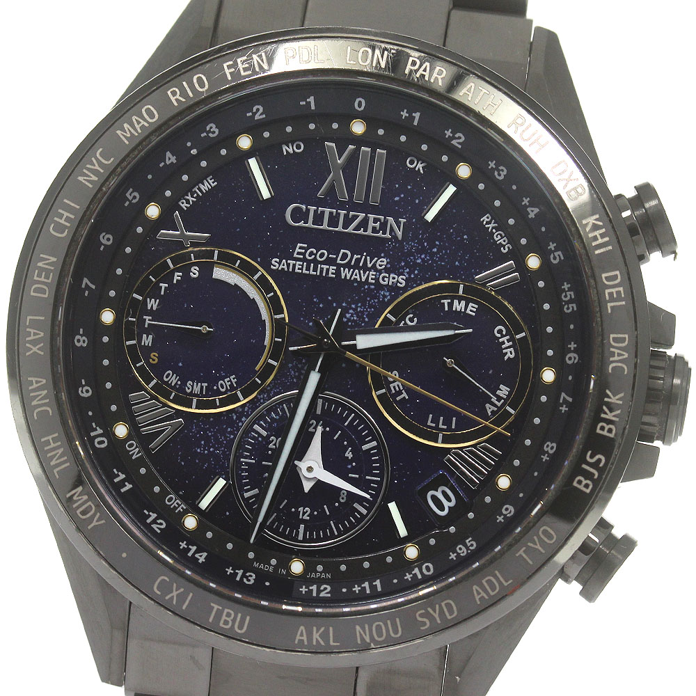 シチズン CITIZEN CC4015-86L アテッサ コズミックブルー コレクション ソーラー電波 メンズ _840885【中古】