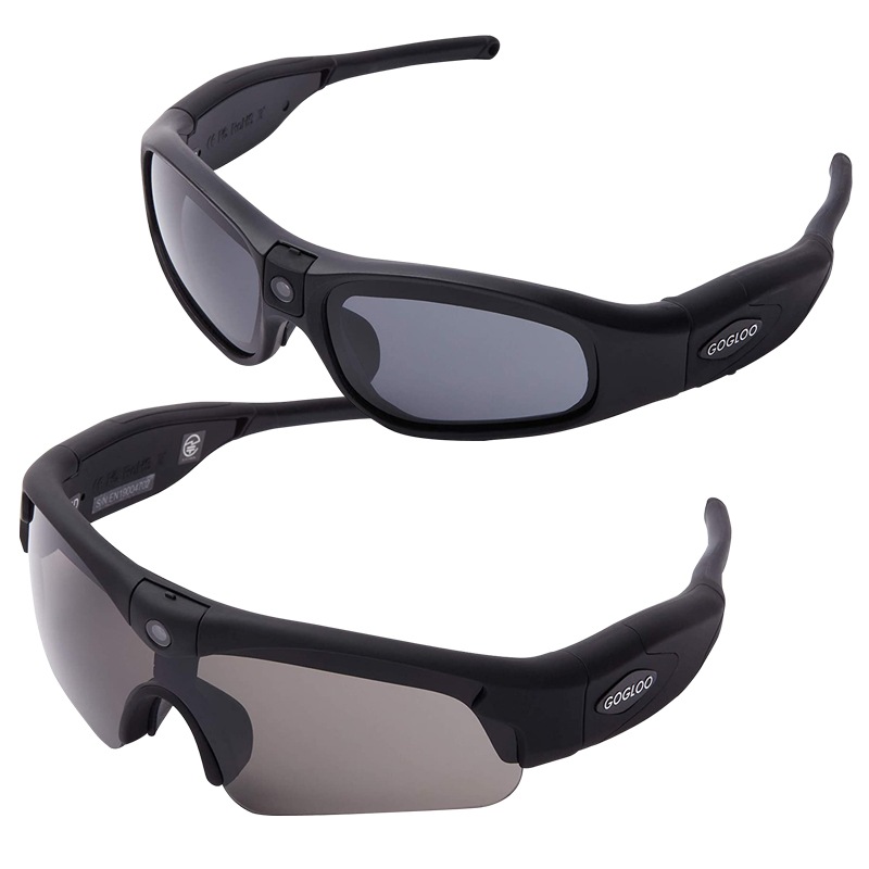 GOGLOO カメラ内蔵 スポーツサングラス フルHD / 30FPS / WiFi搭載 / IP55 防水防塵 UVカットレンズ UV400 / ANSI Z87.1 / レンズ厚さ2.3mm mi