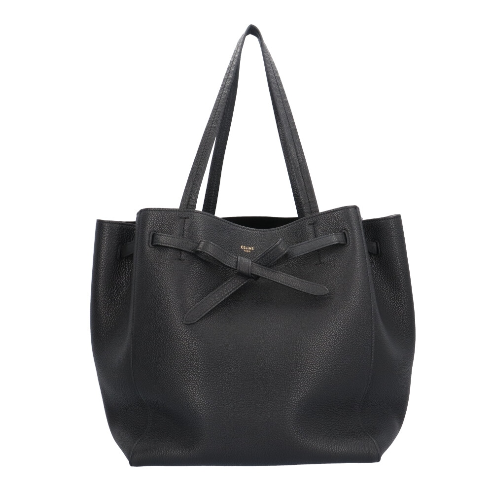 セリーヌ カバファントム スモール トートバッグ レザー ブラック CELINE 中古 美品