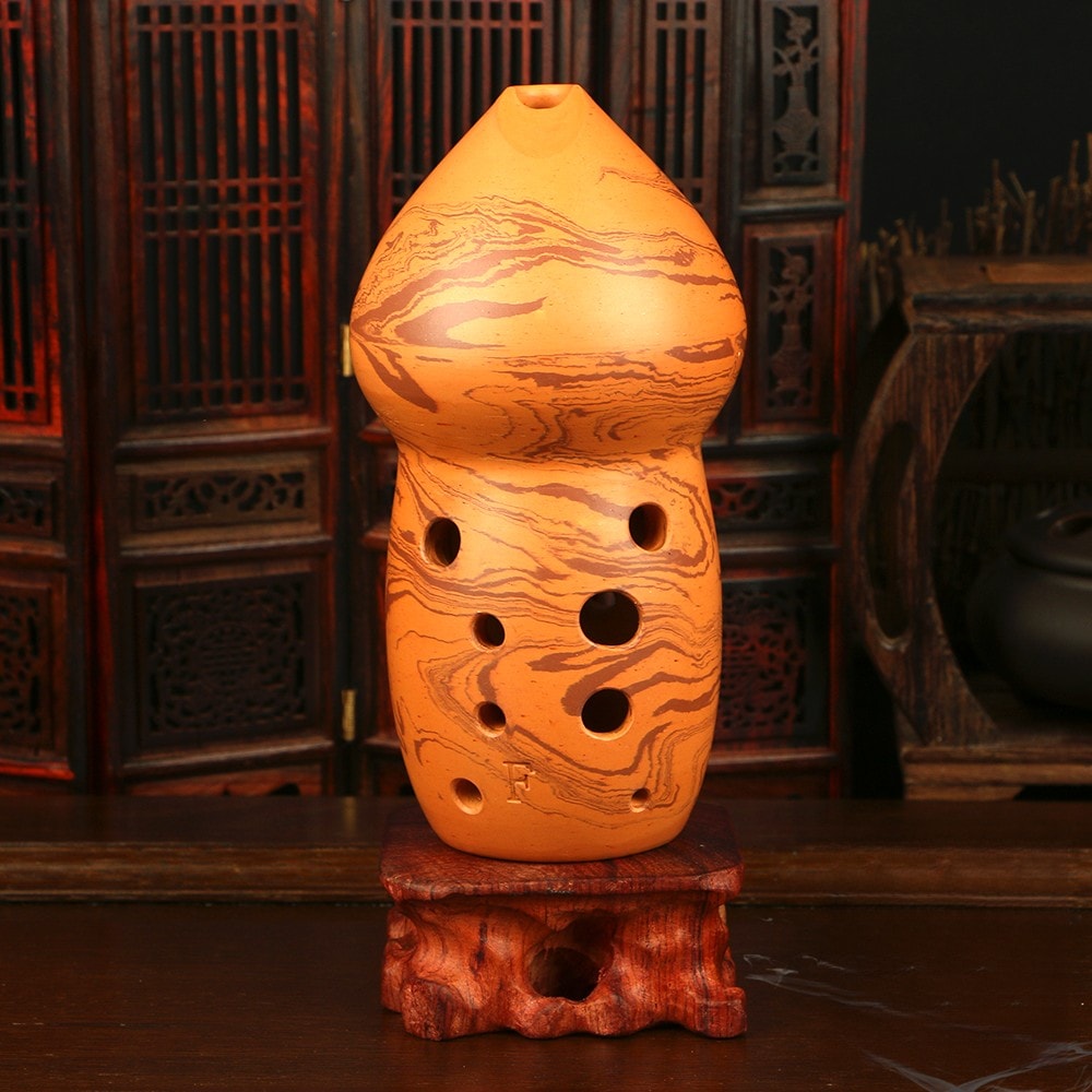 塤シュン 10穴 ひょうたんの形 中国古代の管楽器