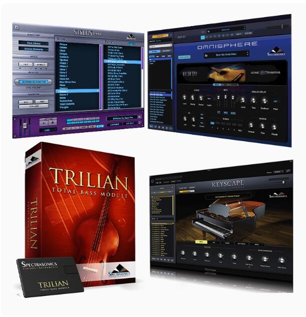 600G Spectrasonics 四大Omnisphere & Keyscape & Trilian & Stylus RMX 音色ライブラリ完全版コレクションウルズ