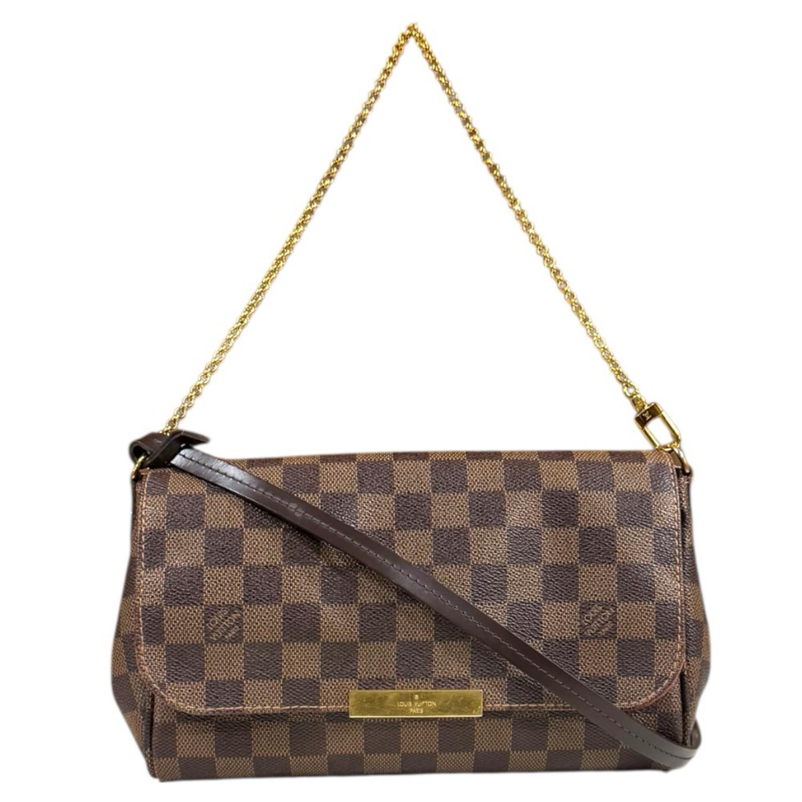 ルイヴィトン フェイボリットMM ダミエ ショルダーバッグ ダミエキャンバス Ｎ41129 ブラウン LOUIS VUITTON 中古