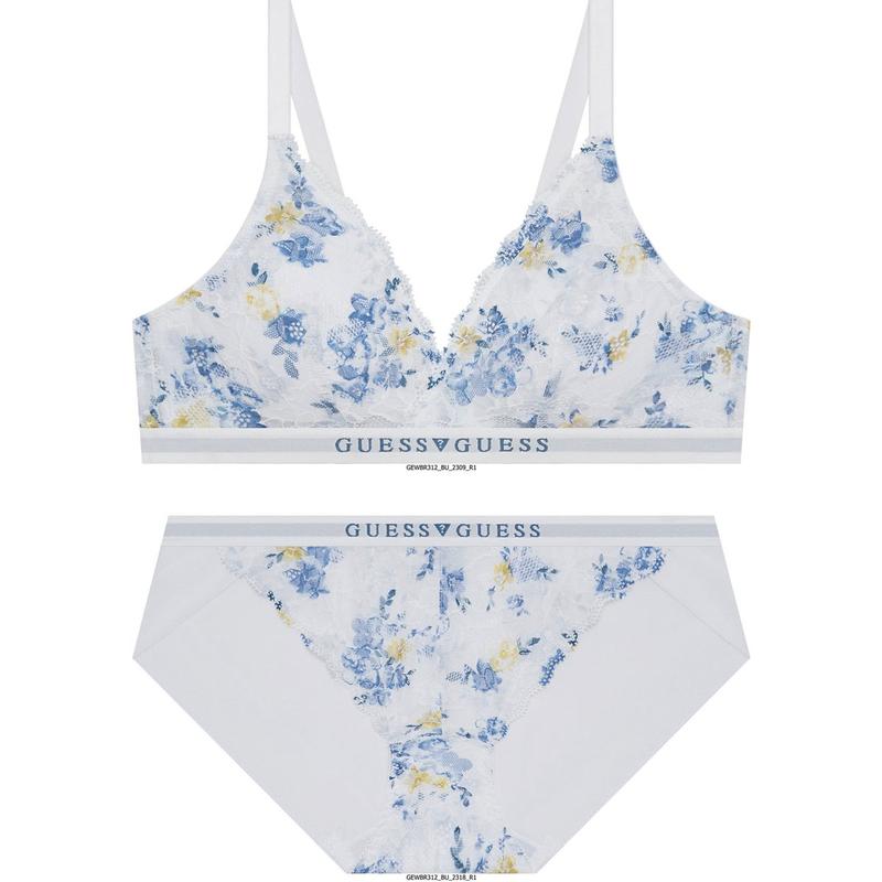 ブルーフローラル下着SET GEW312