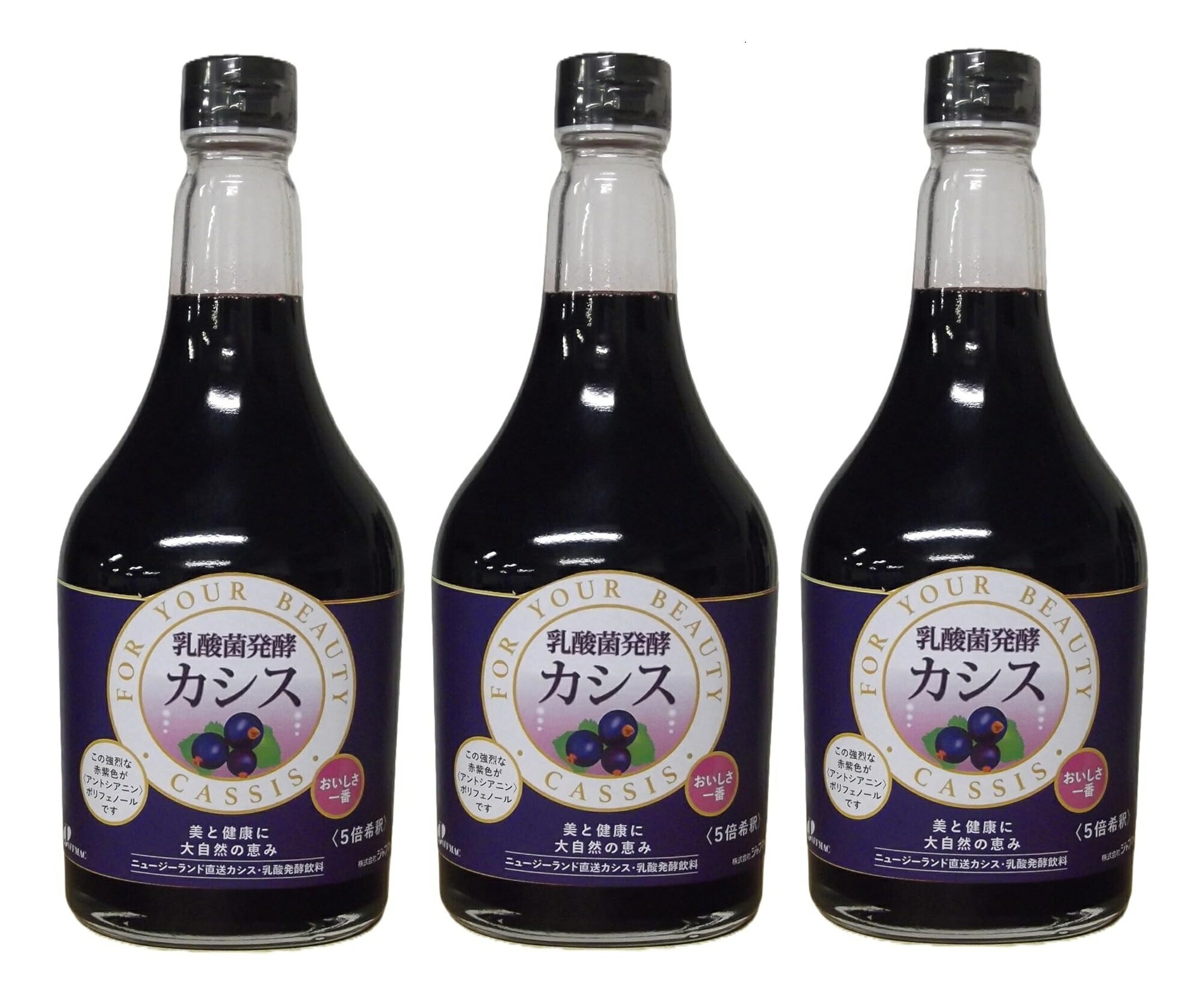 3本セット ジャフマック 乳酸菌醗酵 カシス 565ml ポリフェノール カシス飲料 乳酸菌 カシスドリンク
