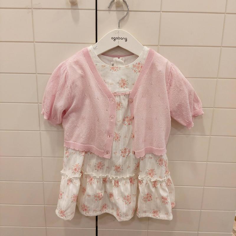 NC清州店 26年夏の新作 ローラン 半袖 花柄ワンピース(カーディガン) 01T324058 ECJ