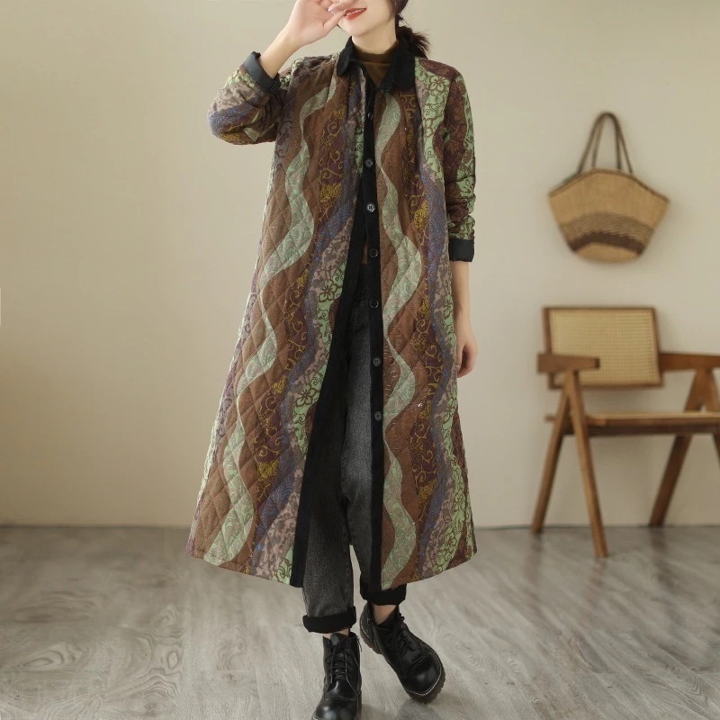 AWアウター作おしゃれシンプルコートシングルブレスト大きめサイズ薄中綿コートトップスアウター防寒カジュア人気ボアアウターキルティングアウターダウンジャケット