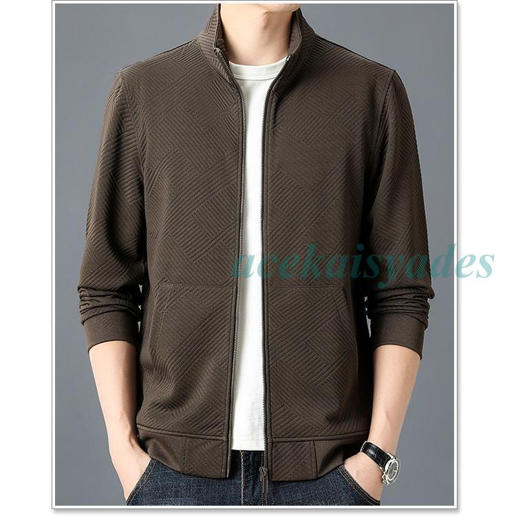 カーディガン メンズ ジップカーディガン綿 コットン ジップアップ 大きいサイズ 40代 50代