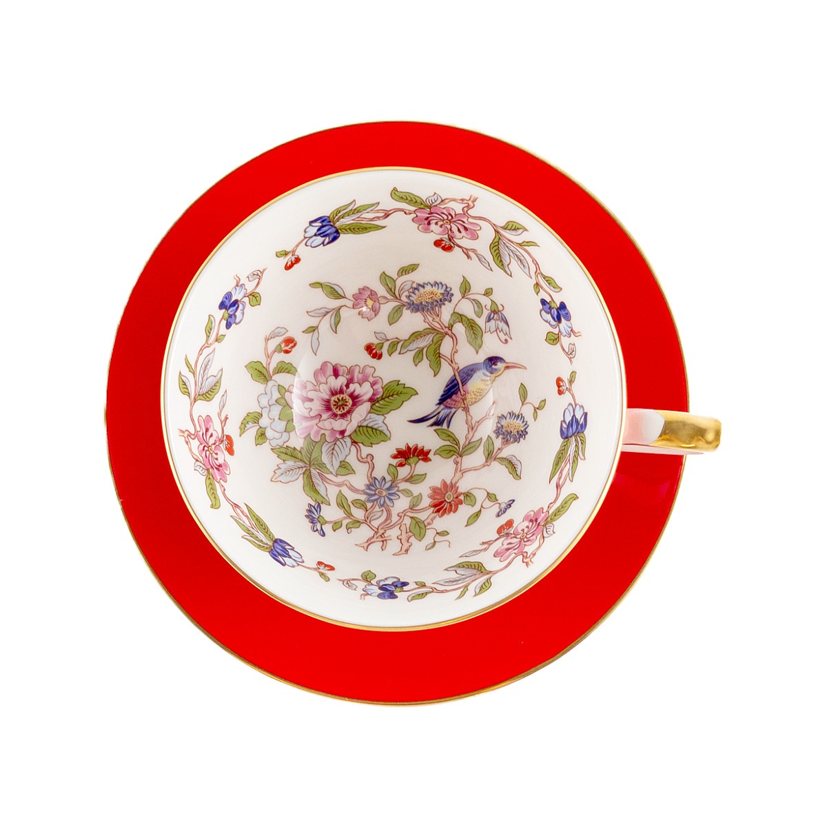 正規輸入品 エインズレイ ペンブロック ティーカップ＆ソーサー 赤 レッド アセンズ おしゃれ ブランド 花柄 和風 7,462円