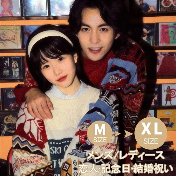 ニット セーター ペアルック 普段着 カジュアル 秋冬 可愛い 新婚旅行 新作 レディース ギフト 男女 メンズセーター 韓国 ファッション レディース カジュアル 上着 トップス