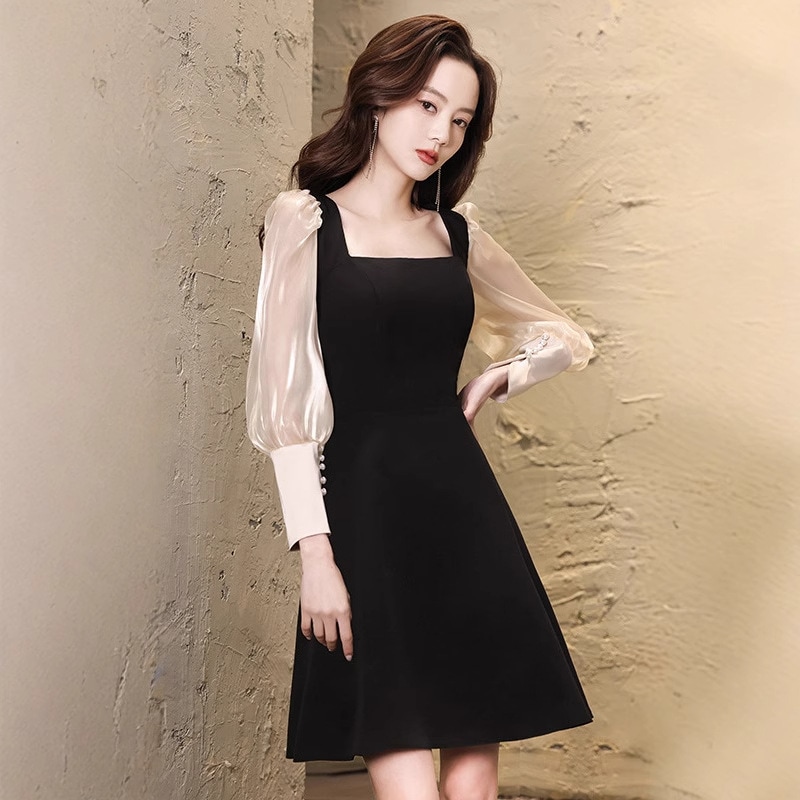 タキシード女2025普段はブラック気質宴会気質セレブ洋装ドレススカート