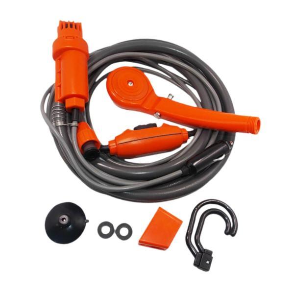 汎用 DC12V 車用シャワーセット バス 36W ガーデニング ビーチ ペット クリーニング用 オレンジ