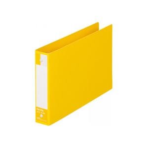 (まとめ) ライオン事務器ペットファイル A5ヨコ 2穴 180枚収容 背幅35mm 黄 No.60-A5E 1冊 (×10セット)