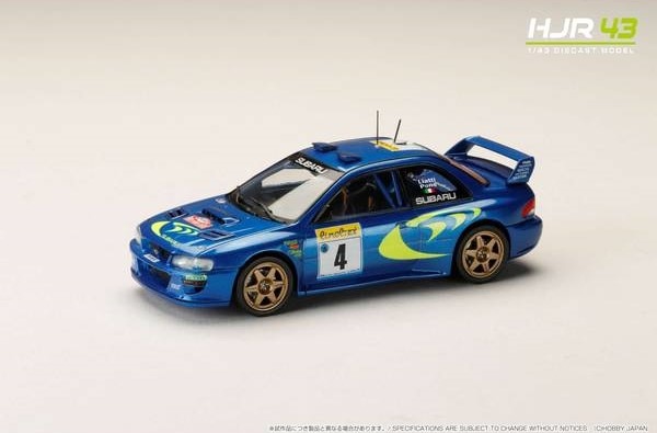 ホビージャパン 1/43 スバル インプレッサ No.4 1998 WRC ラリー・モンテカルロ 4位 P.リアッティ/F.ポンス【HJR431003B】 ミニカー HJR431003B スバルインプ