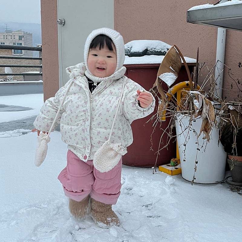 BABY_フローラルダックダウンパディング