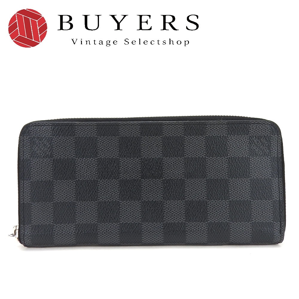 中古ルイヴィトン ラウンドファスナー 長財布 ジッピーウォレットヴェルティカル N63095 ダミエ グラフィット ブラック 普段使い 小物 男性 メンズ LOUIS VUITTON Zippy 45,045円