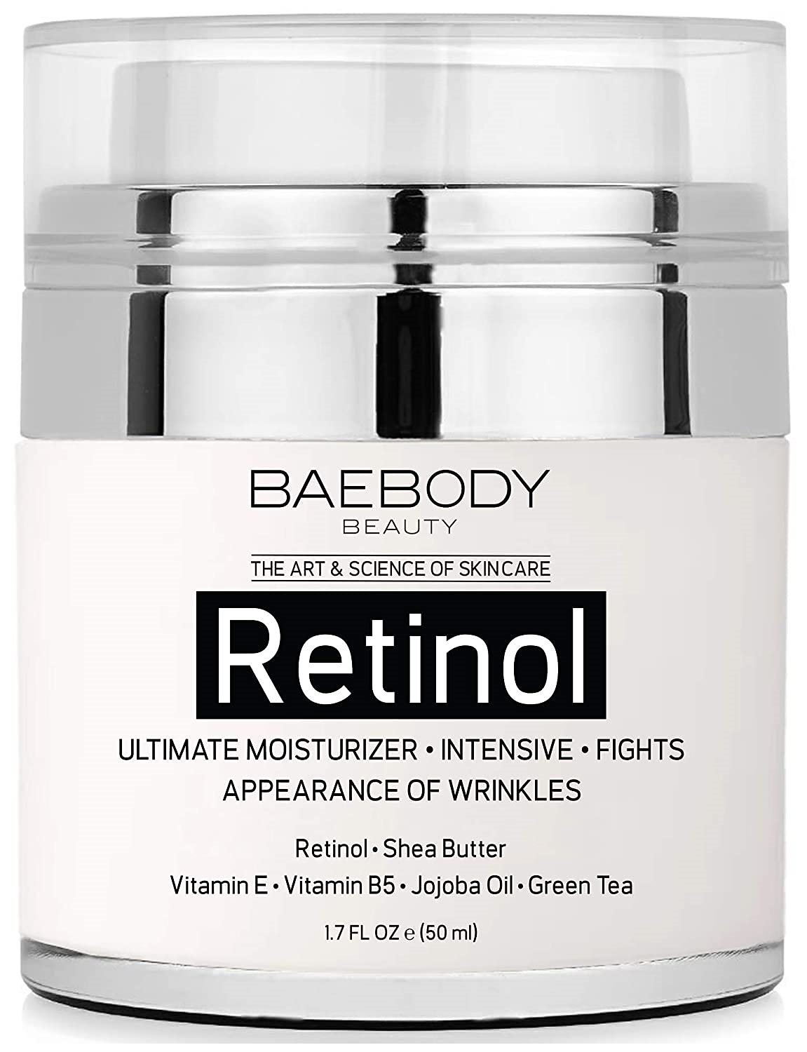 レチノール入りベボディレチノール保湿クリームホホバオイルビタミンE1.7オンスBaebody Ret