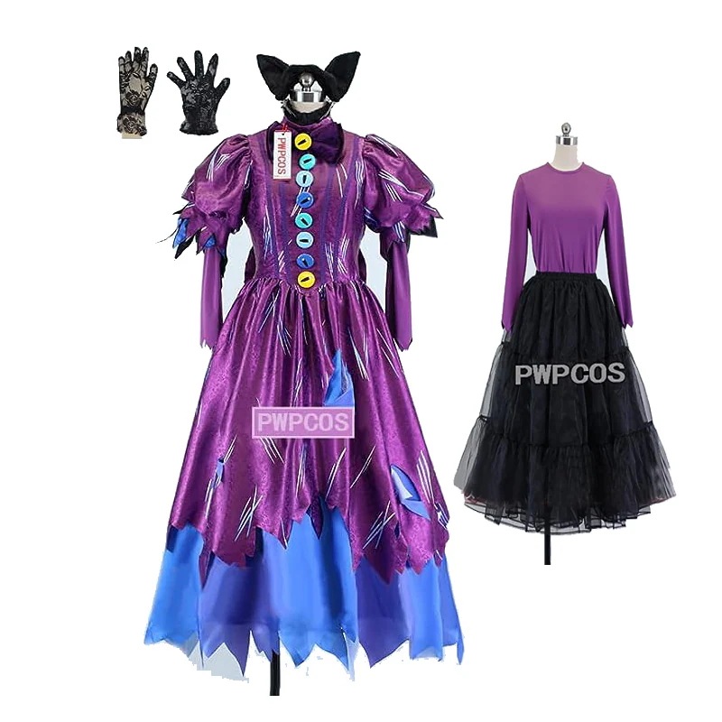 即納　TDLスプーキーBoo!パレード2018 女性ダンサー 猫 コスプレ衣装 セットアップ お盆 プレゼント 祭り コスチュームカチューシャ+手袋付き